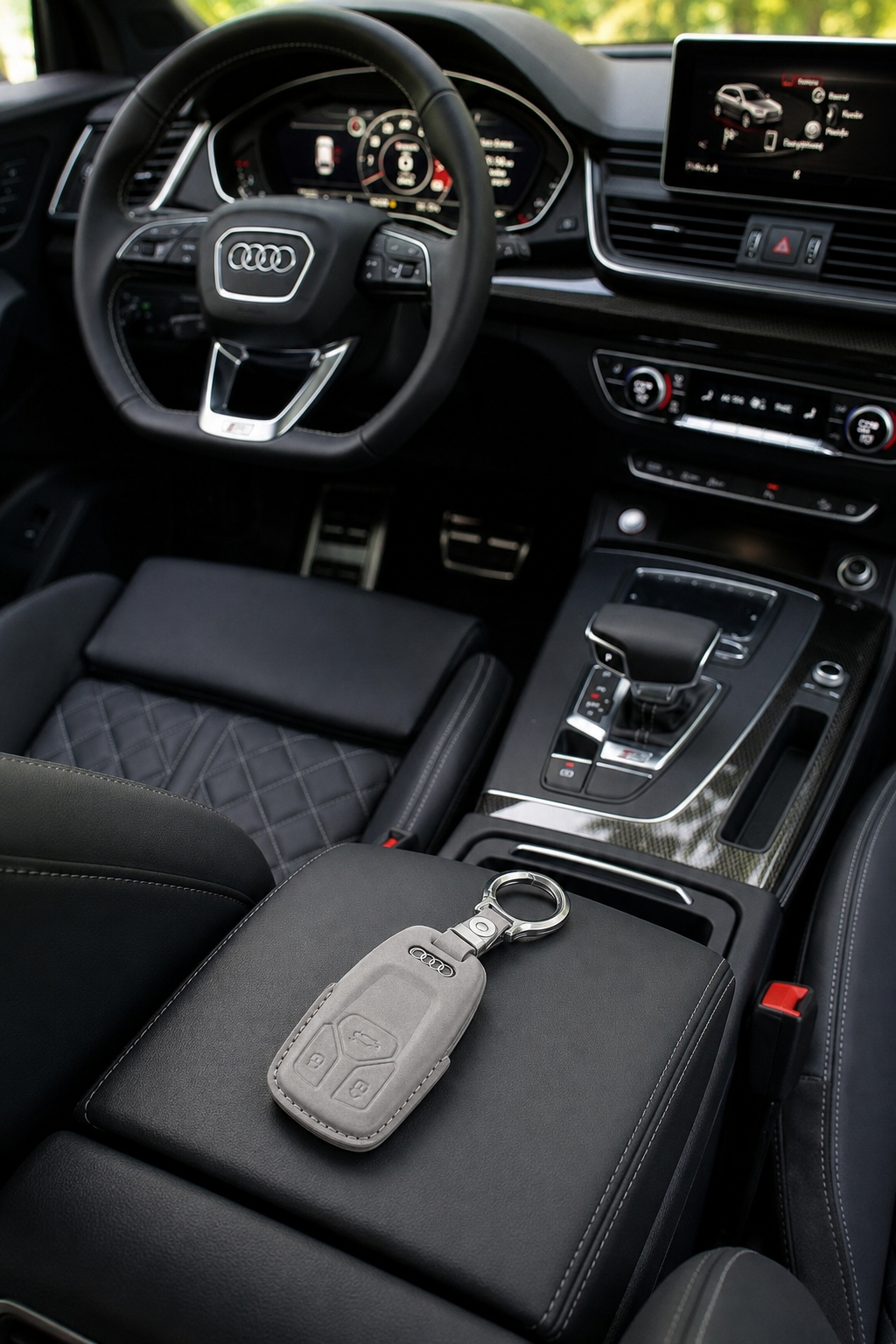 Husa din piele pentru cheie Audi - B