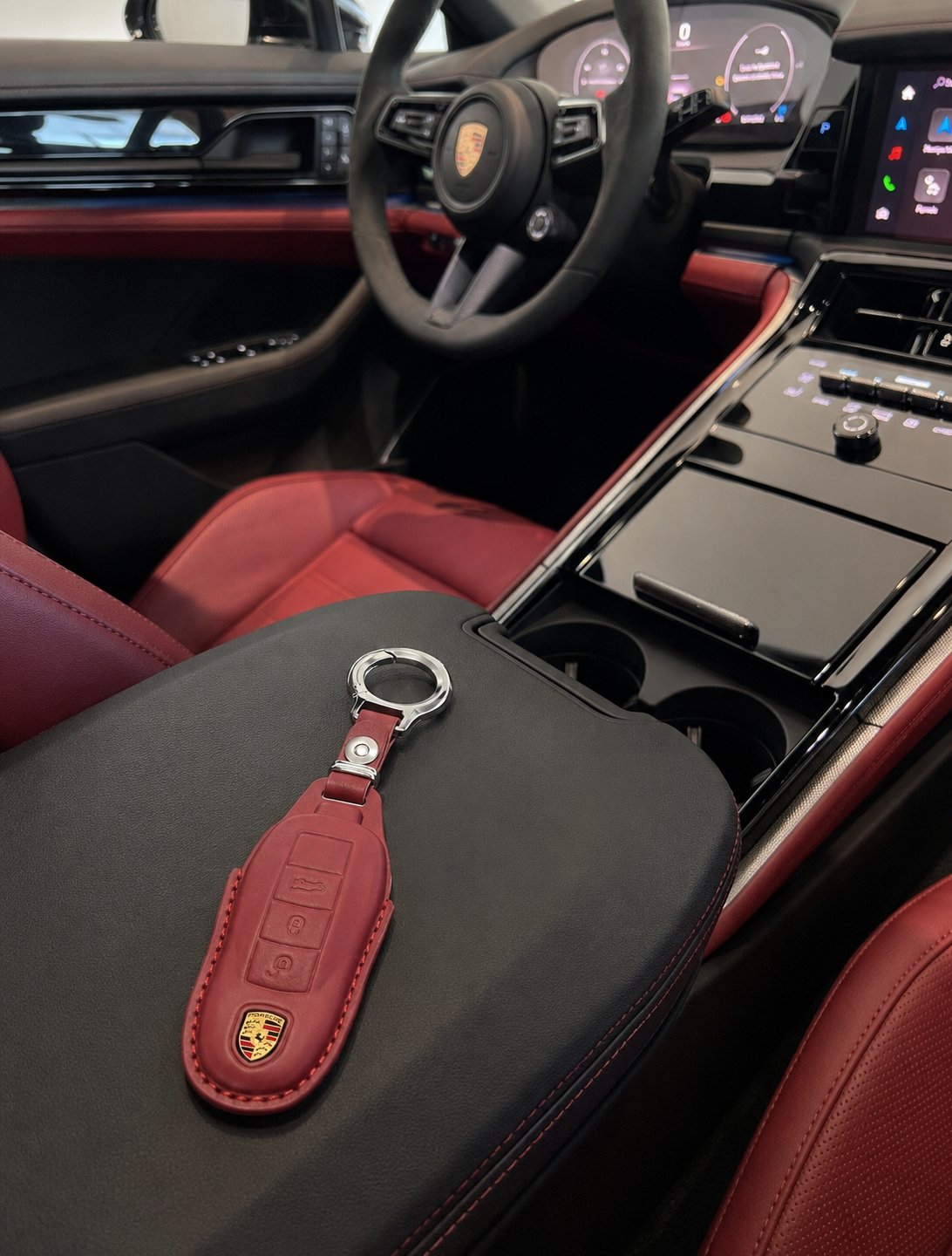 Husa din piele pentru cheie Porsche - B