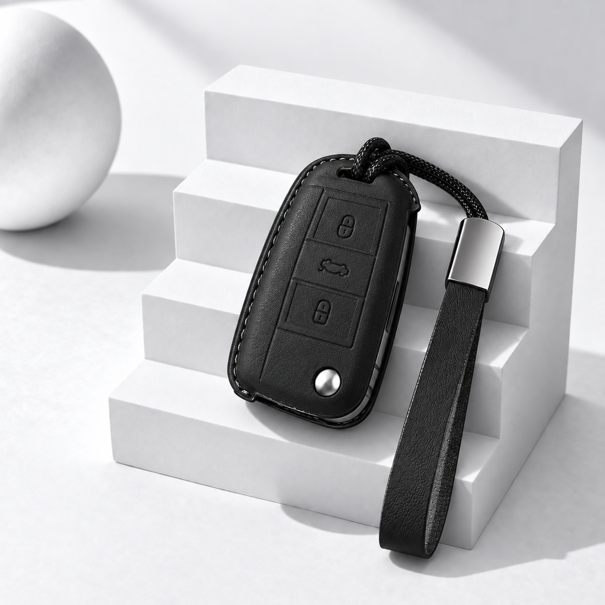Husa din piele pentru cheie Volkswagen sau Skoda - F