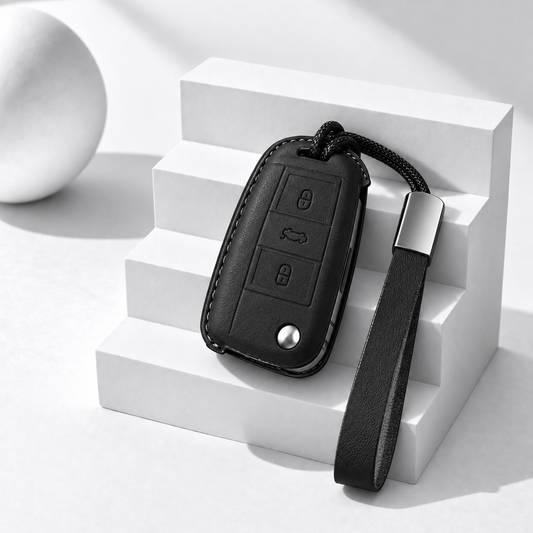 Husa din piele pentru cheie Volkswagen sau Skoda - F