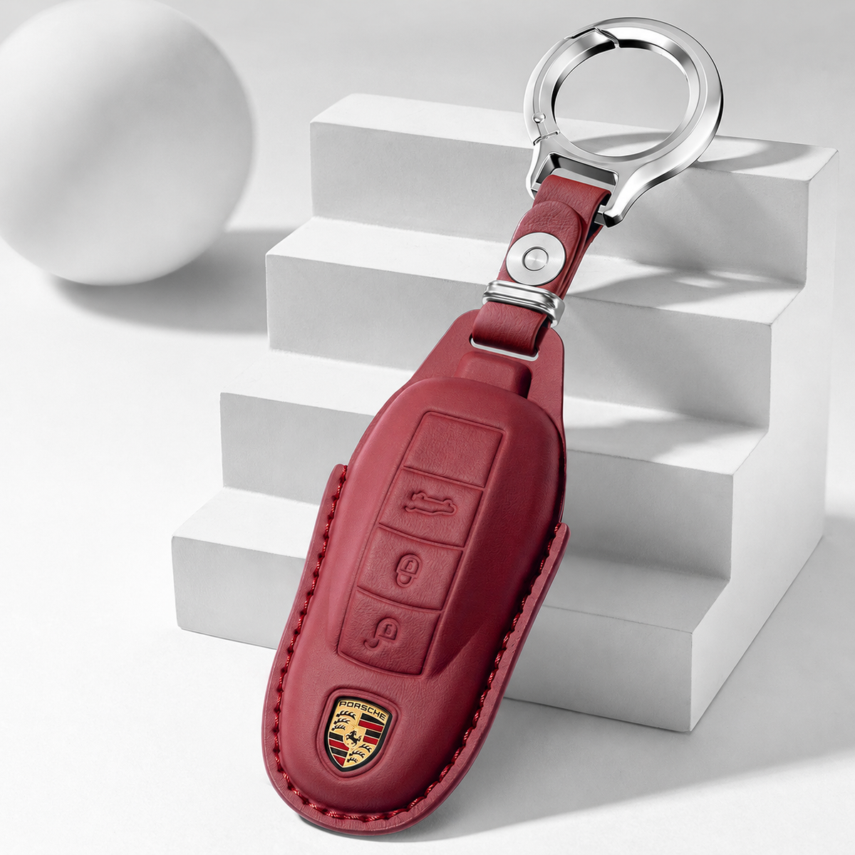 Husa din piele pentru cheie Porsche - B