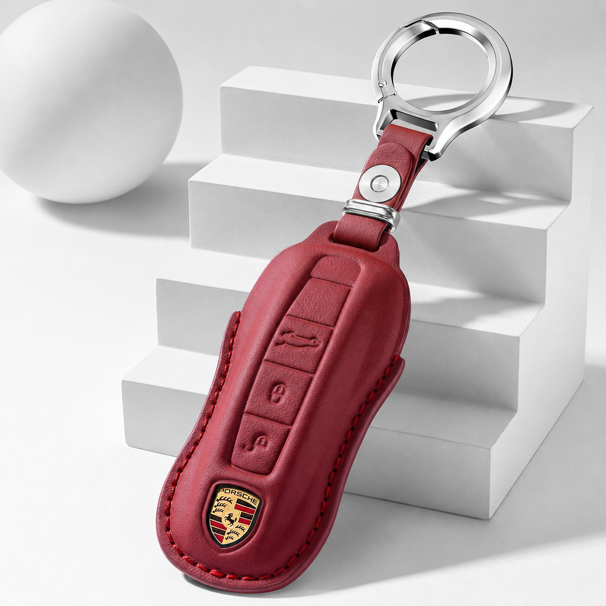 Husa din piele pentru cheie Porsche - A